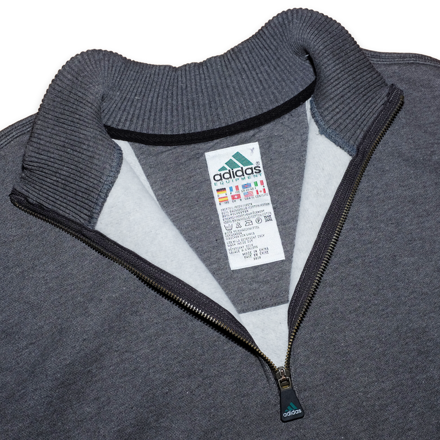 Vintage adidas Equipment Half Zip Sweatshirt XXLarge - Double Double Vintage