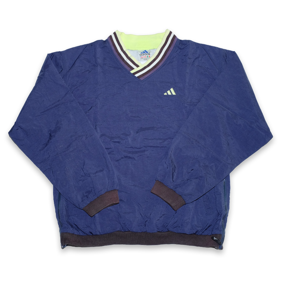 Vintage adidas V-Neck Windbreaker Large - Double Double Vintage