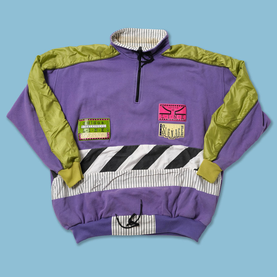 Vintage adidas International Line Q-Zip Sweater Large