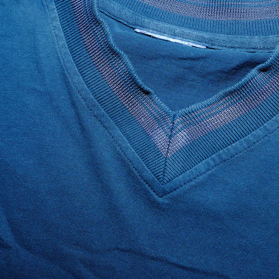 Vintage adidas V-Neck T-Shirt Large - Double Double Vintage