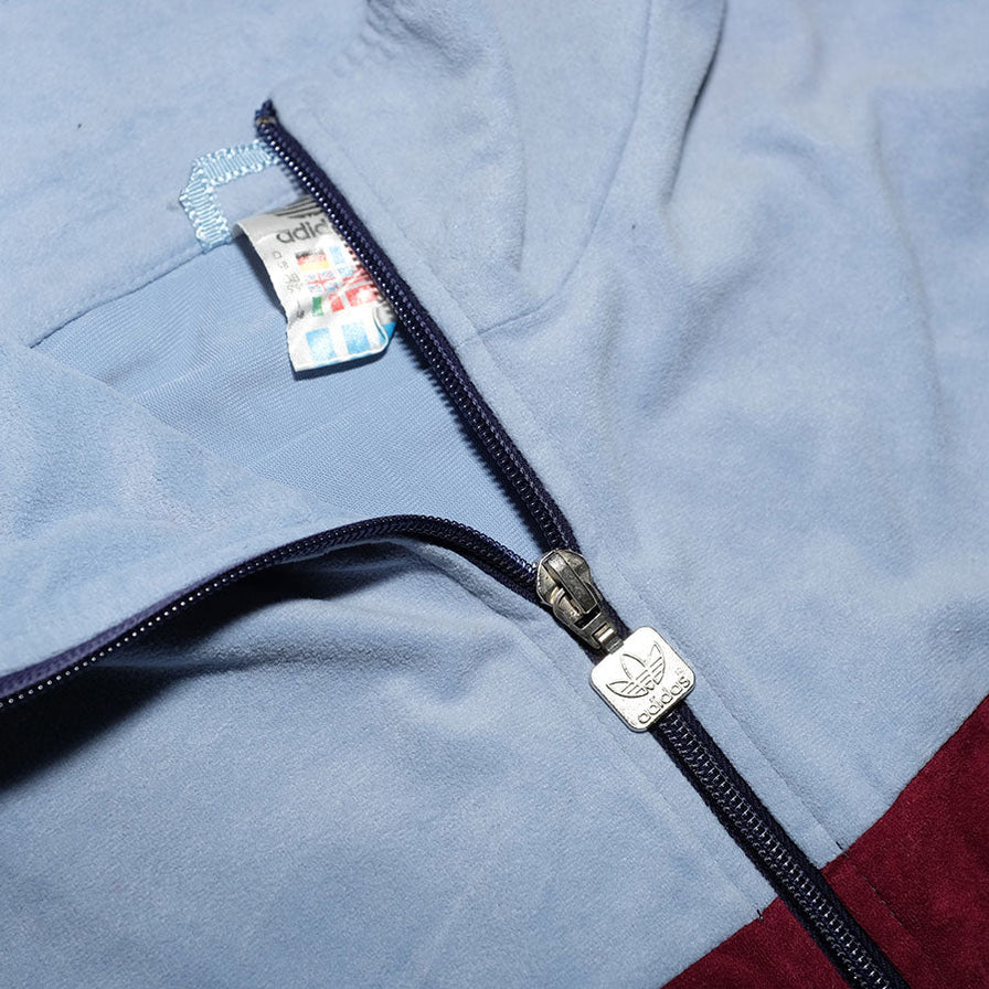 Vintage adidas Velour Track Jacket Medium - Double Double Vintage