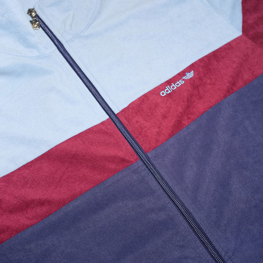 Vintage adidas Velour Track Jacket Medium - Double Double Vintage