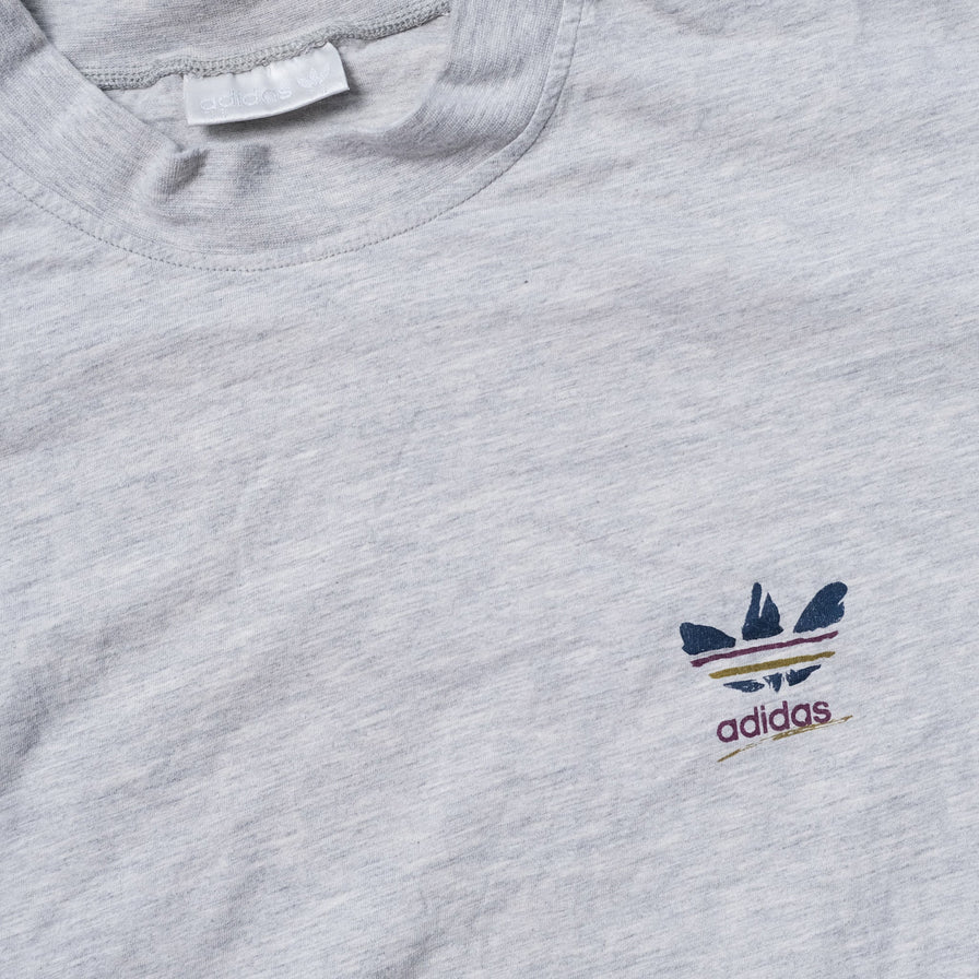 Vintage adidas Mock Neck T-Shirt Medium / Large
