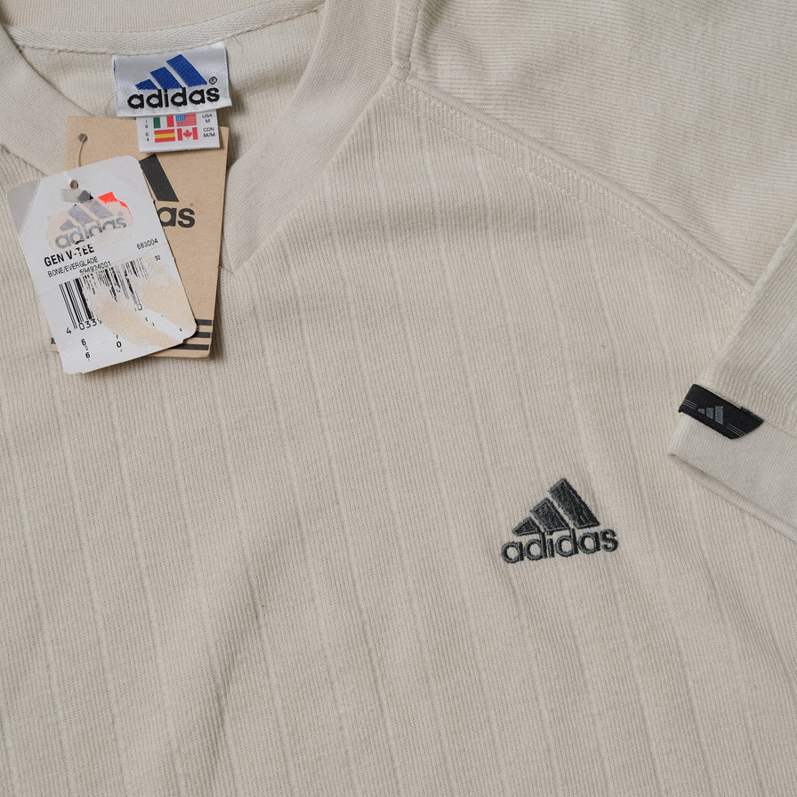 Vintage Deadstock adidas V-Neck T-Shirt Medium / Large