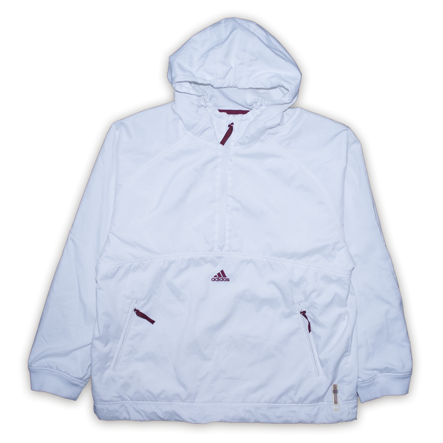 adidas Half Zip Windbreaker XLarge - Double Double Vintage