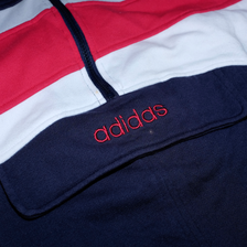 Vintage adidas Team Half Zip Sweatshirt Medium - Double Double Vintage