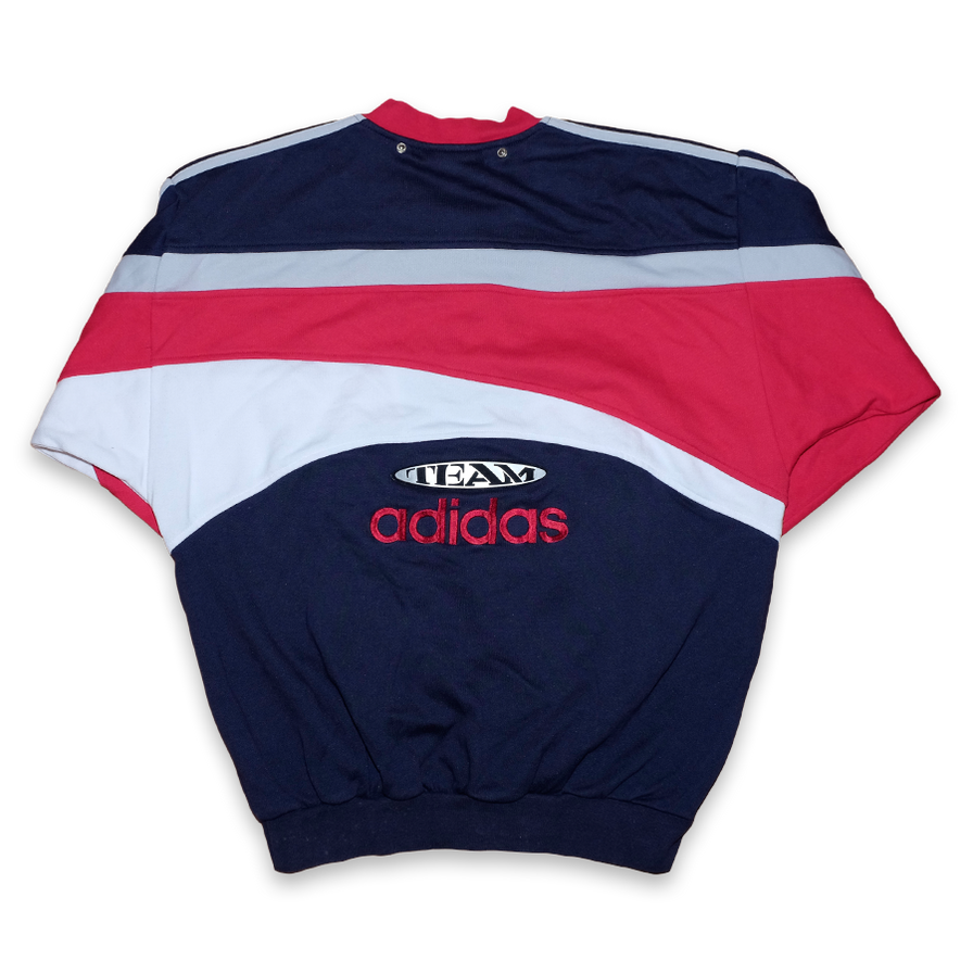 Vintage adidas Team Half Zip Sweatshirt Medium - Double Double Vintage
