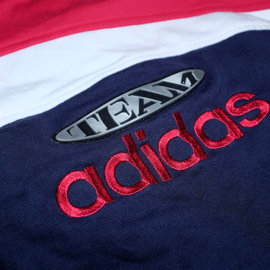 Vintage adidas Team Half Zip Sweatshirt Medium - Double Double Vintage