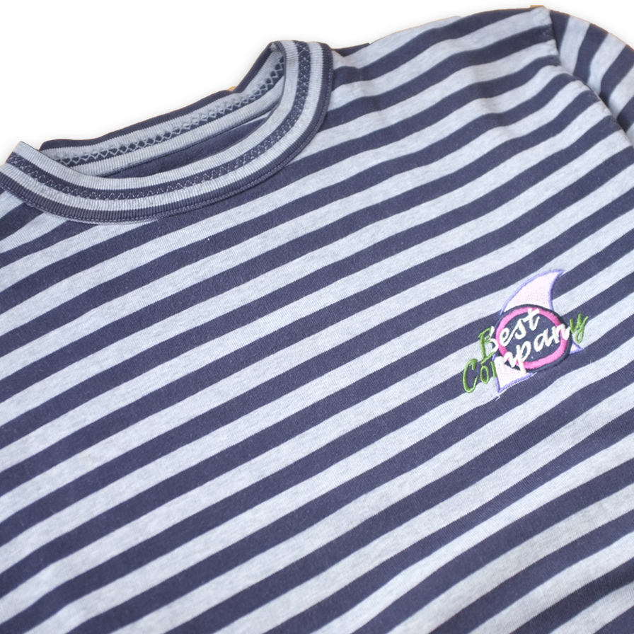 Best Company Striped Sweatshirt Medium / Large - Double Double Vintage
