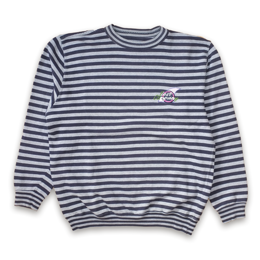 Best Company Striped Sweatshirt Medium / Large - Double Double Vintage