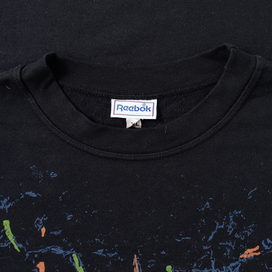 Vintage Reebok Black Top Sweater XLarge
