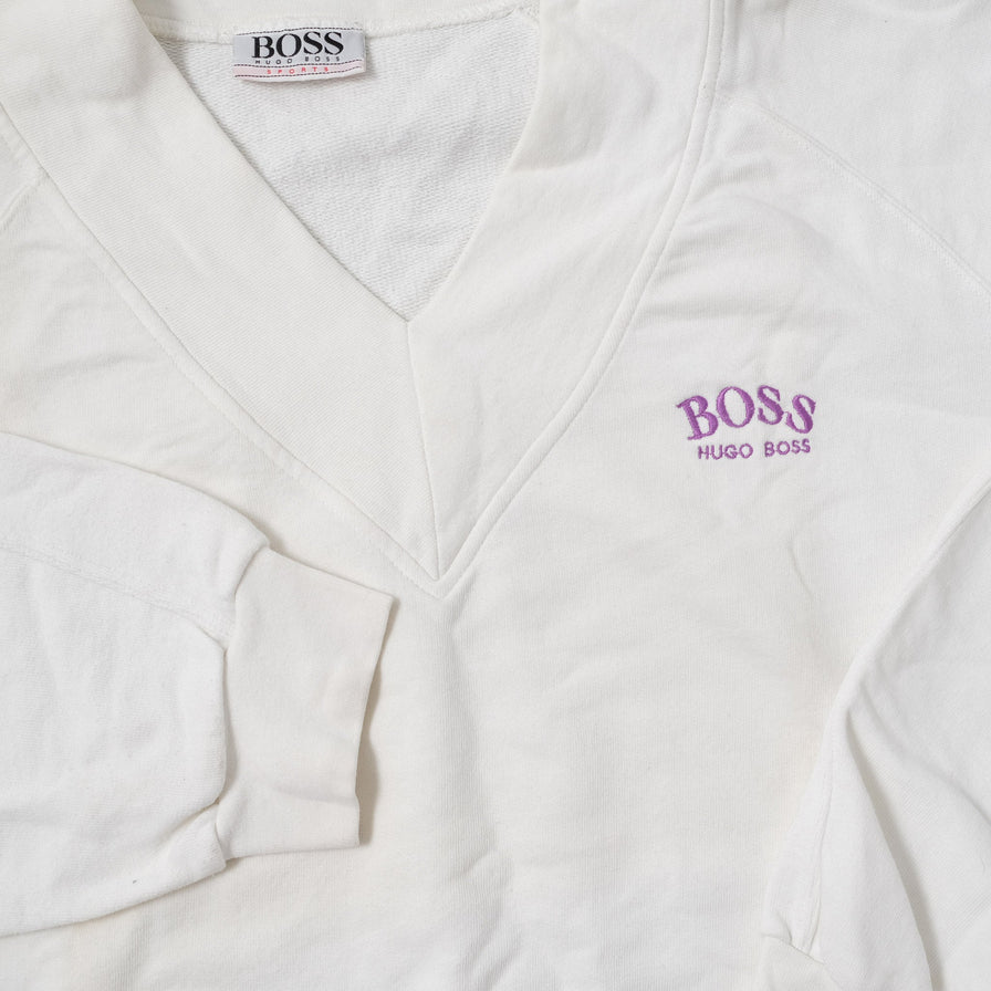 Vintage Hugo Boss V-Neck Sweater XLarge