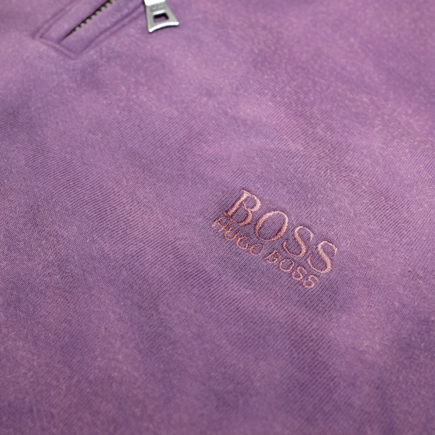 Hugo Boss Quarter Zip Bleach Large - Double Double Vintage