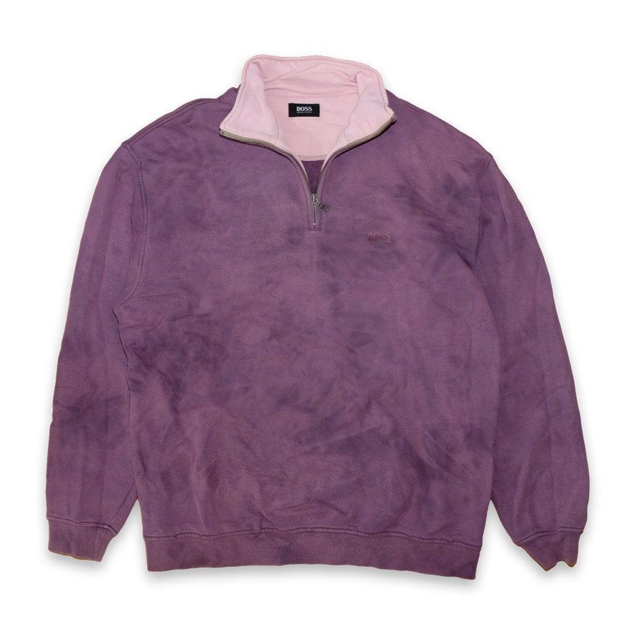 Hugo Boss Quarter Zip Bleach Large - Double Double Vintage