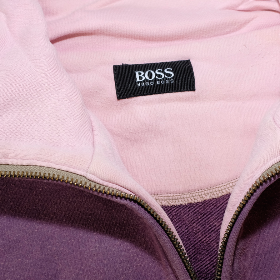Hugo Boss Quarter Zip Bleach Large - Double Double Vintage
