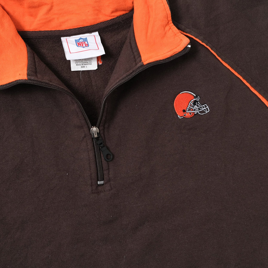 Vintage Cleveland Browns Q-Zip Sweater Large
