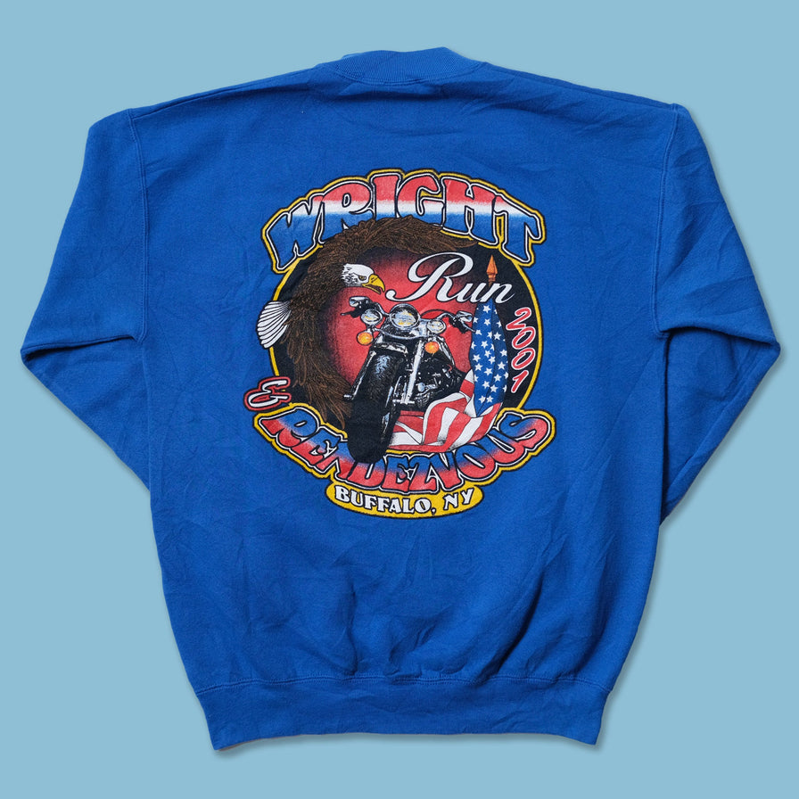 Vintage Wright Run Motor Bike Sweater Medium