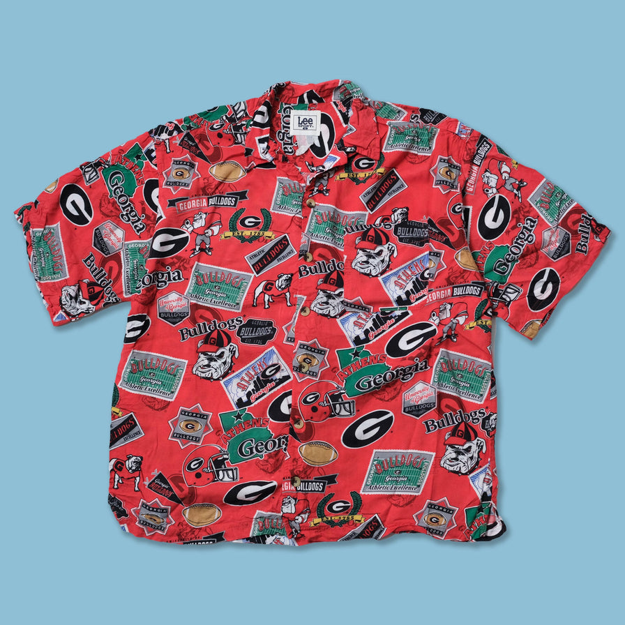 Vintage Georgia Bulldogs Pattern Shirt Large