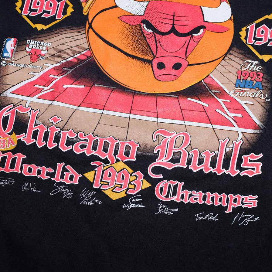 Vintage Chicago Bulls 1993 Championship T-Shirt Large / XLarge - Double Double Vintage