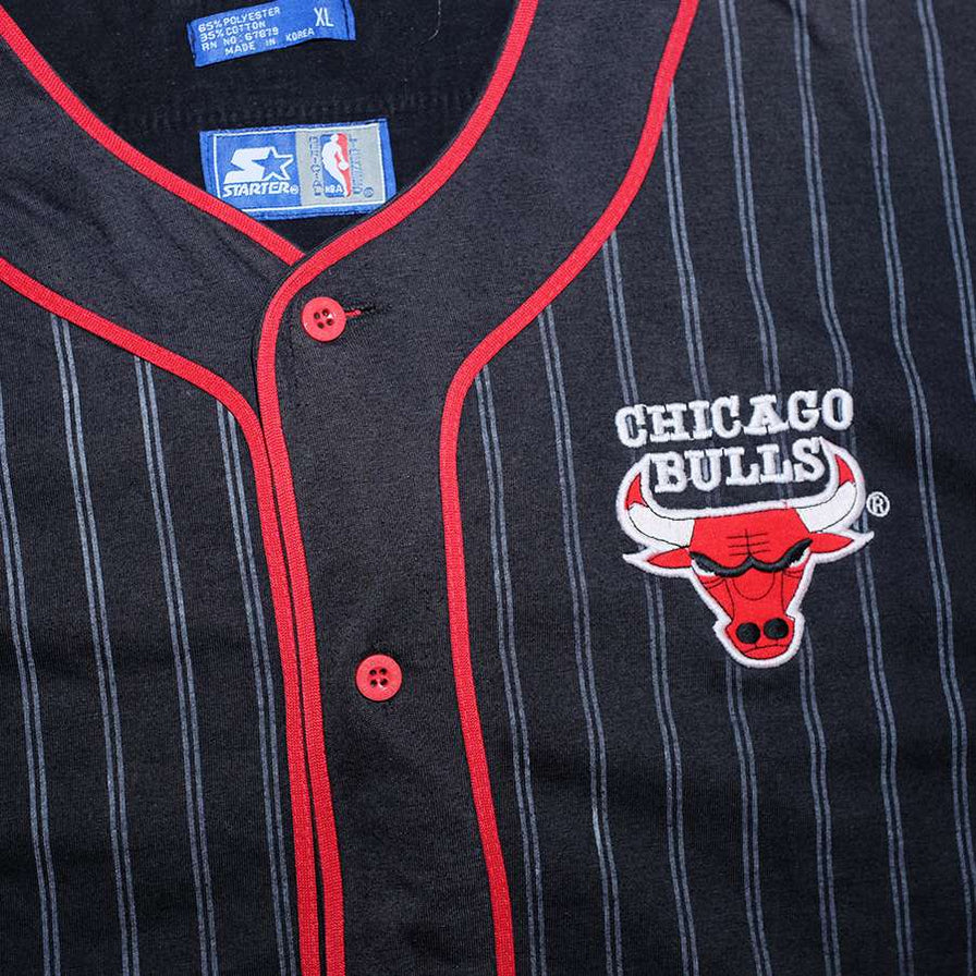 Vintage Starter Chicago Bulls Baseball Jersey XLarge
