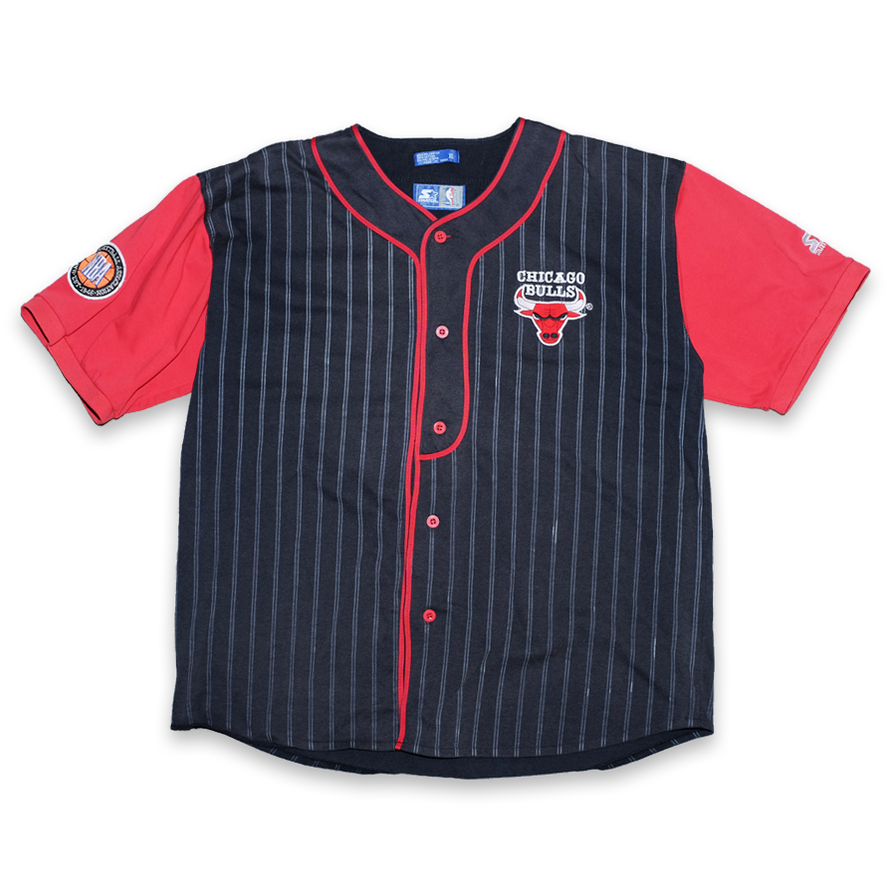 Vintage Starter Chicago Bulls Baseball Jersey XLarge
