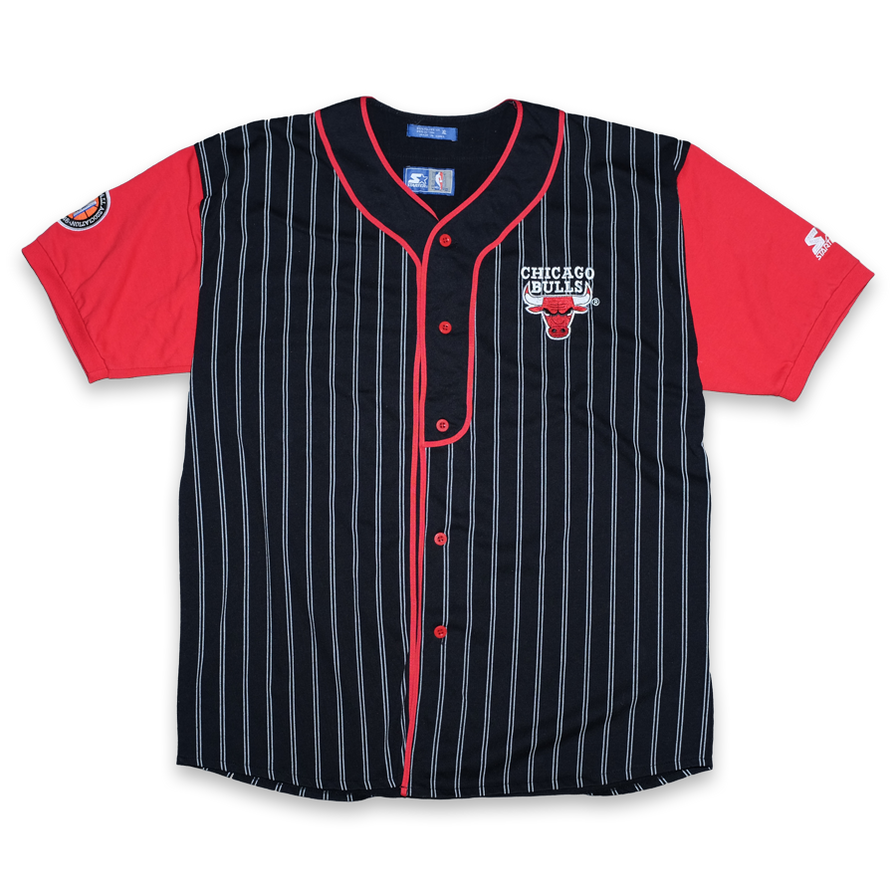 Vintage Starter Chicago Bulls Baseball Jersey XLarge / XXL - Double Double Vintage