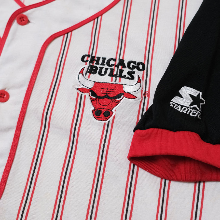Vintage Starter Chicago Bulls Baseball Jersey Large / XLarge