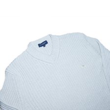 Burberry V-Neck Knit Sweatshirt Large - Double Double Vintage