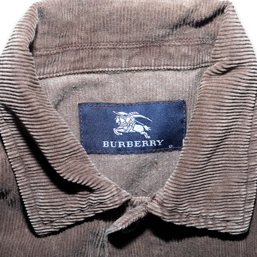 Women Burberry Corduroy Jacket Small - Double Double Vintage