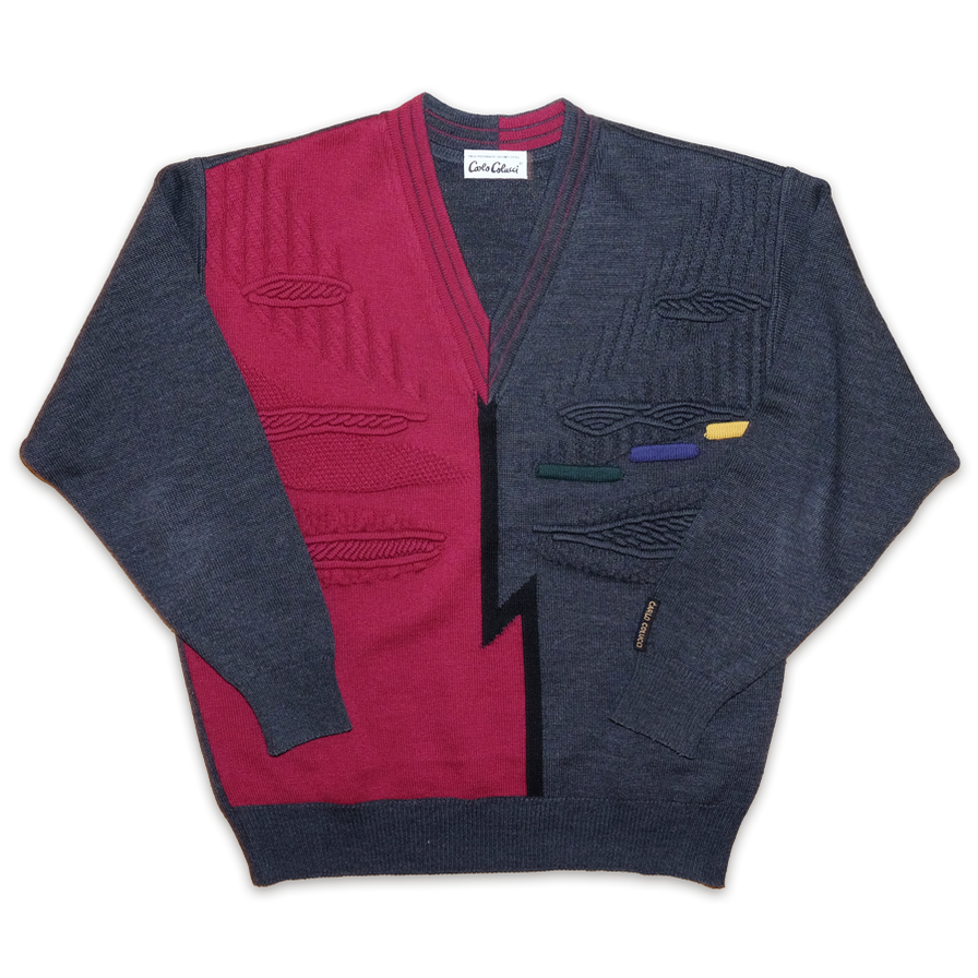 Carlo Colucci V-Neck Sweater XLarge - Double Double Vintage