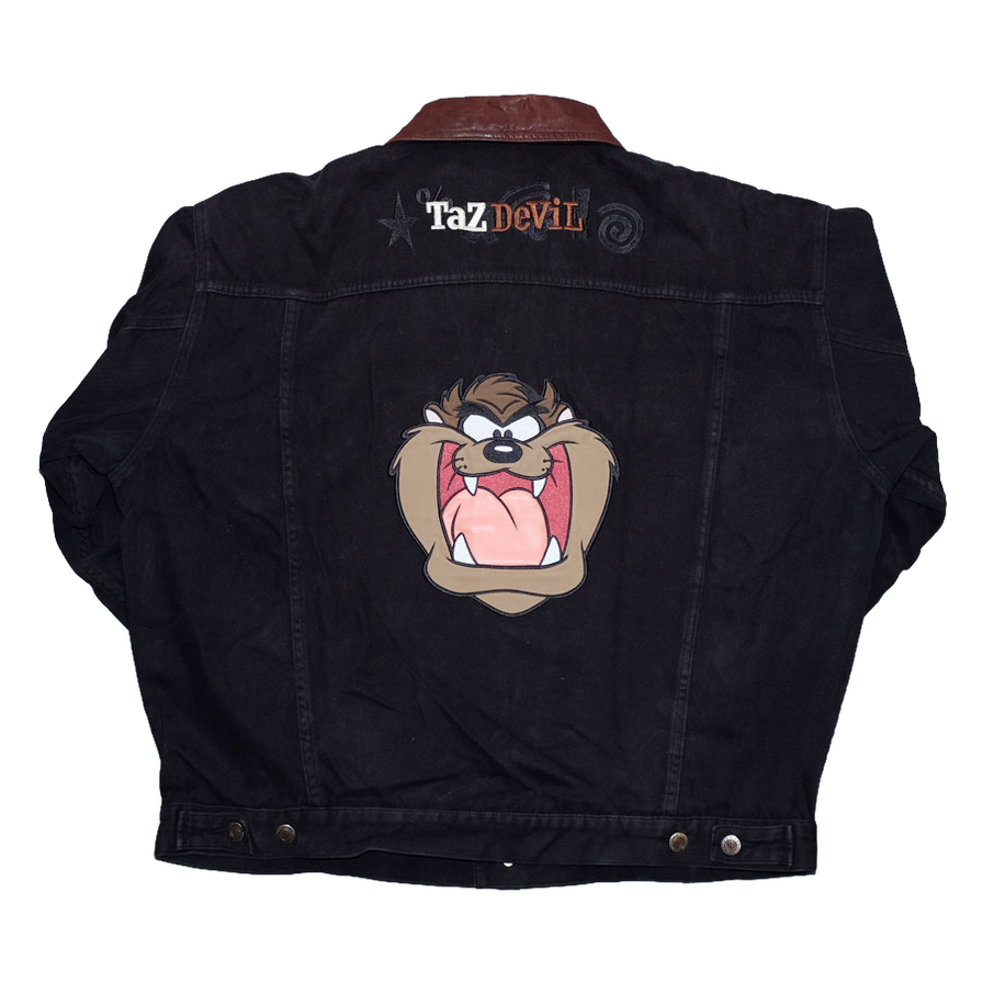 Vintage Looney Tunes Taz Wool Harrington Jacket Large - Double Double Vintage