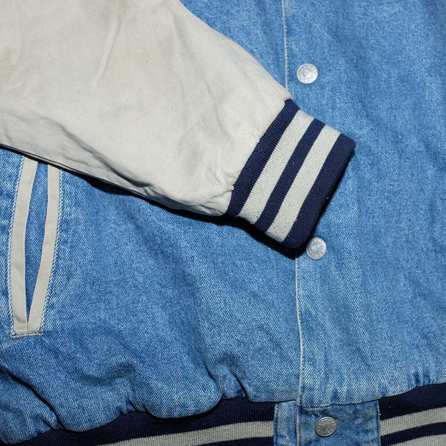 Vintage Looney Tunes Denim Varsity Jacket Large