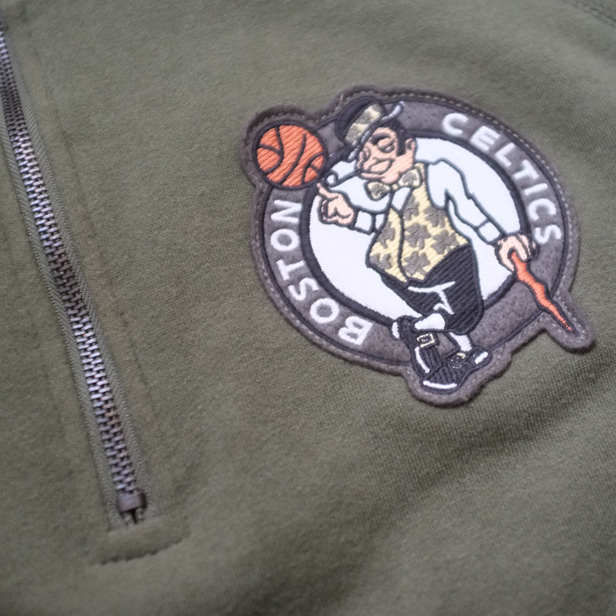 Boston Celtics Half Zip Large - Double Double Vintage