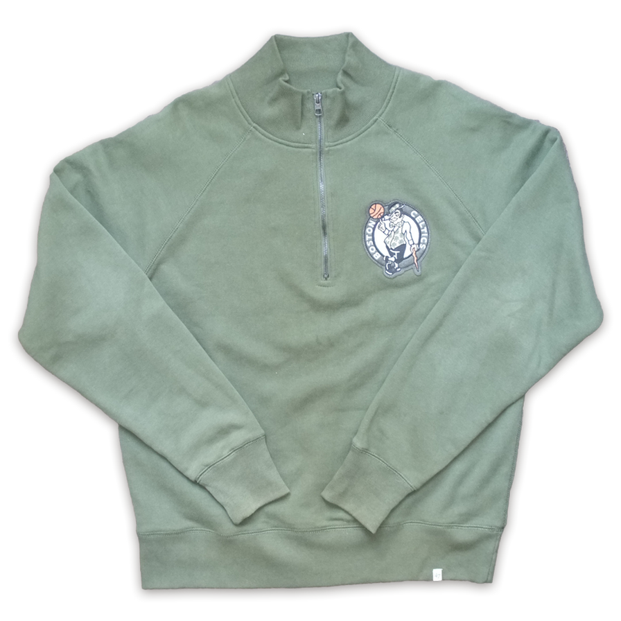 Boston Celtics Half Zip Large - Double Double Vintage