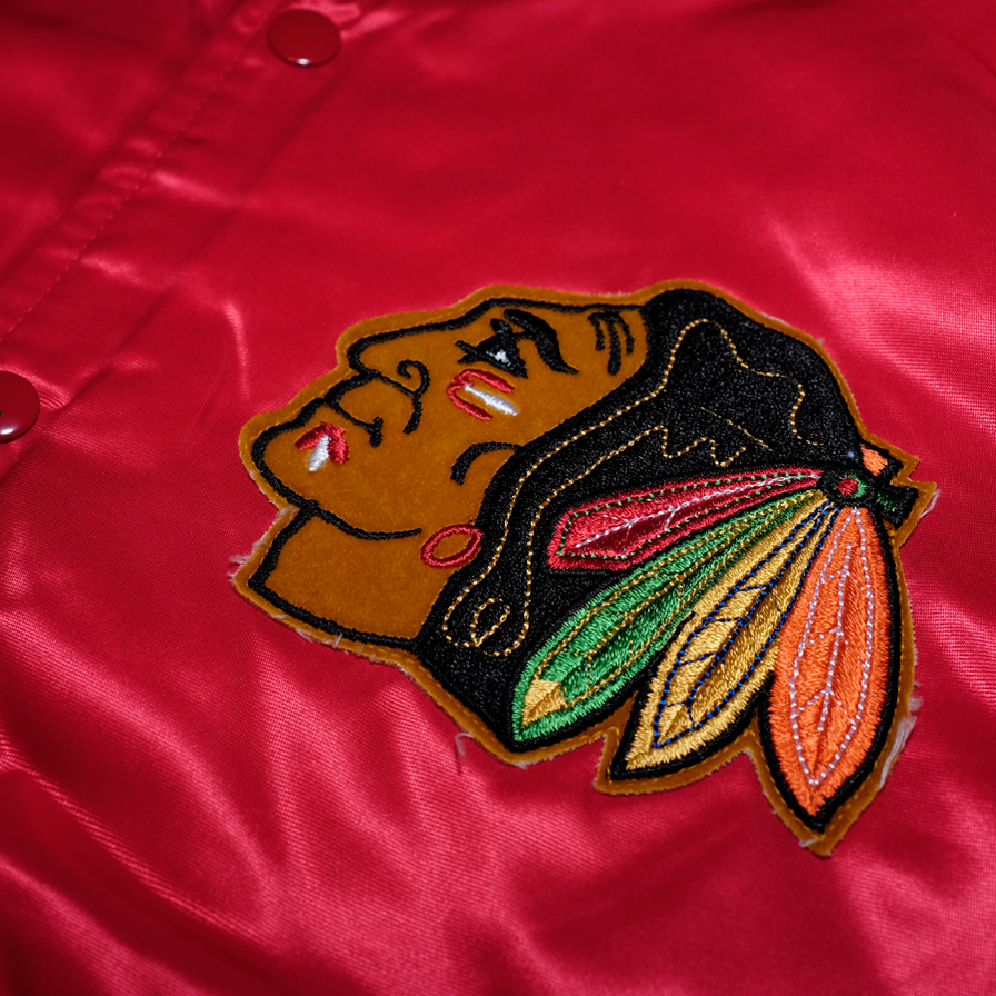 Chalk Line Chicago Black Hawks Jacket Medium - Double Double Vintage