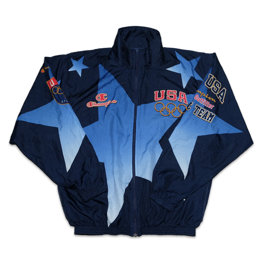 Vintage Champion USA Atlanta 1996 Trackjacket XLarge - Double Double Vintage