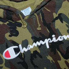 Vintage Champion Reverse Weave Camo Hoody Medium