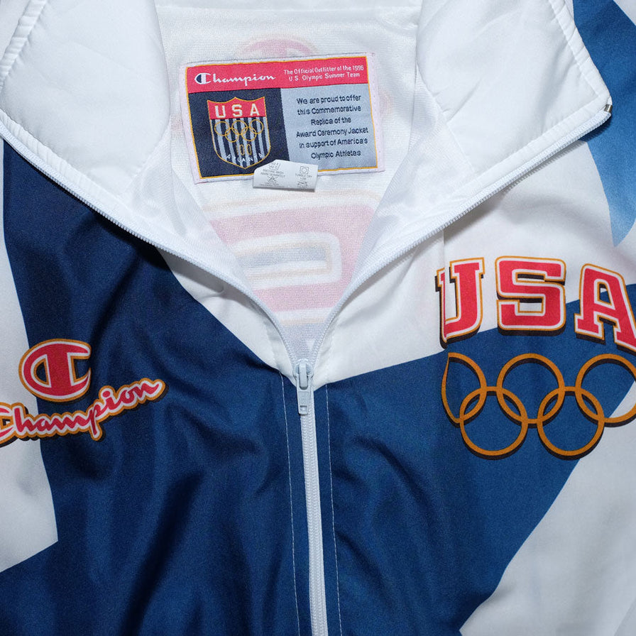 Vintage Champion USA Atlanta 1996 Track Jacket Large - Double Double Vintage