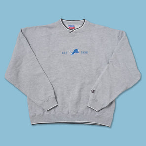Vintage Champion Detroit Lions V-Neck Sweater Large