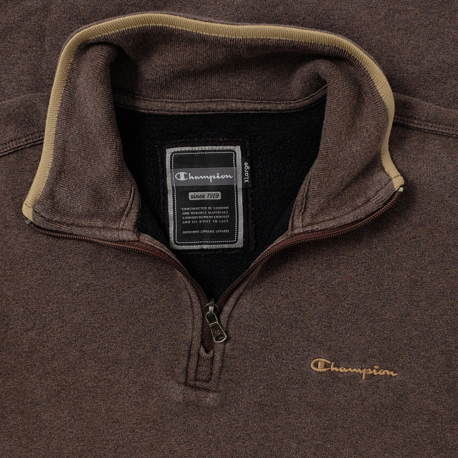 Vintage Champion Q-Zip Sweater Large