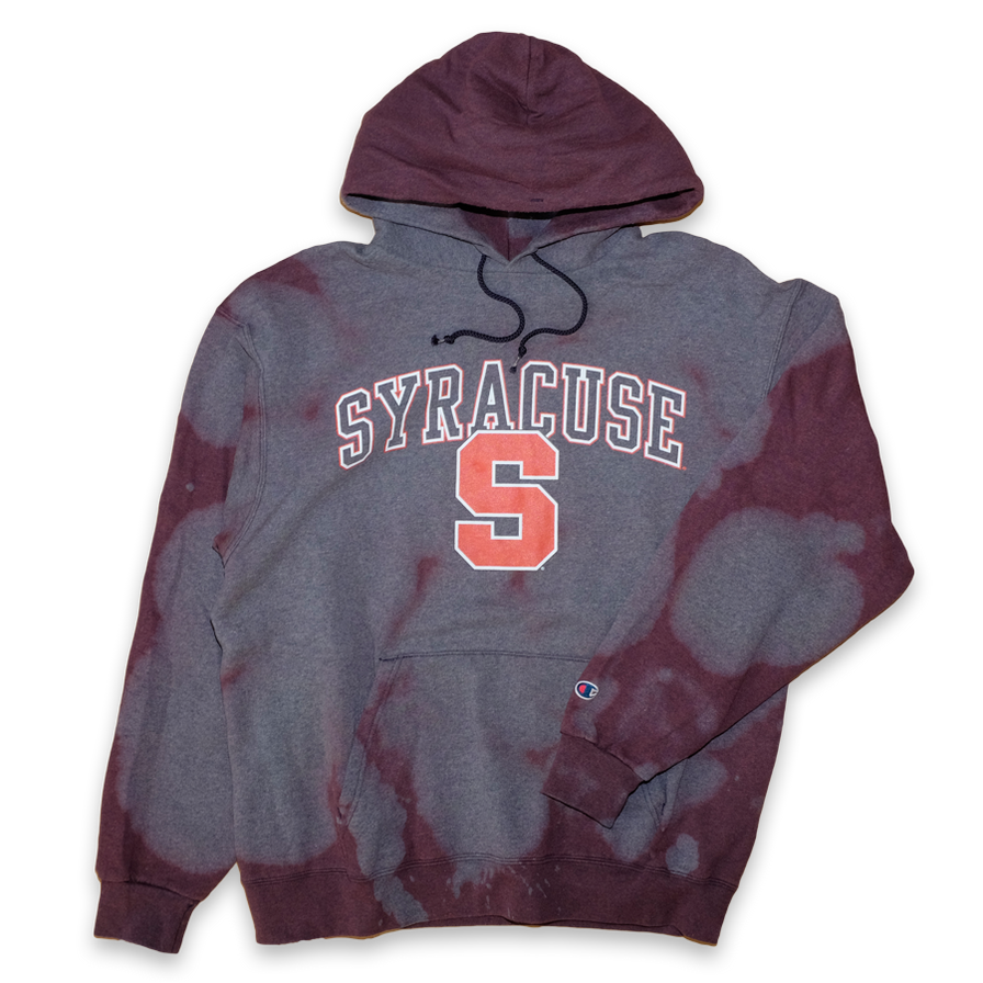 Champion Syracuse Hoody Bleach Large - Double Double Vintage