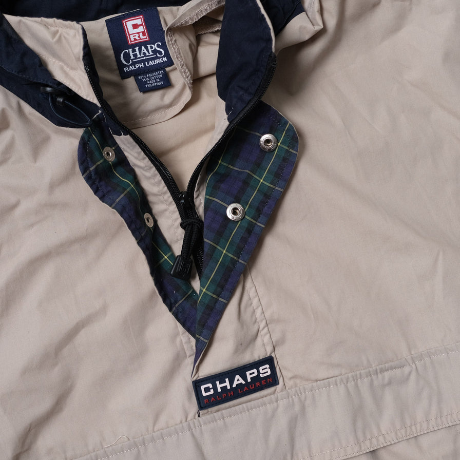 Vintage Chaps By Ralph Lauren Q-Zip Windbreaker Large