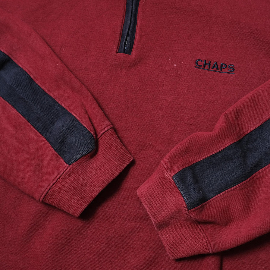 Vintage Chaps By Ralph Lauren Q-Zip Sweater XLarge