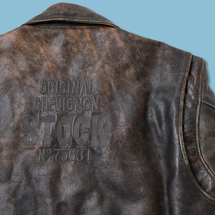 Vintage Chevignon Leather Jacket Large