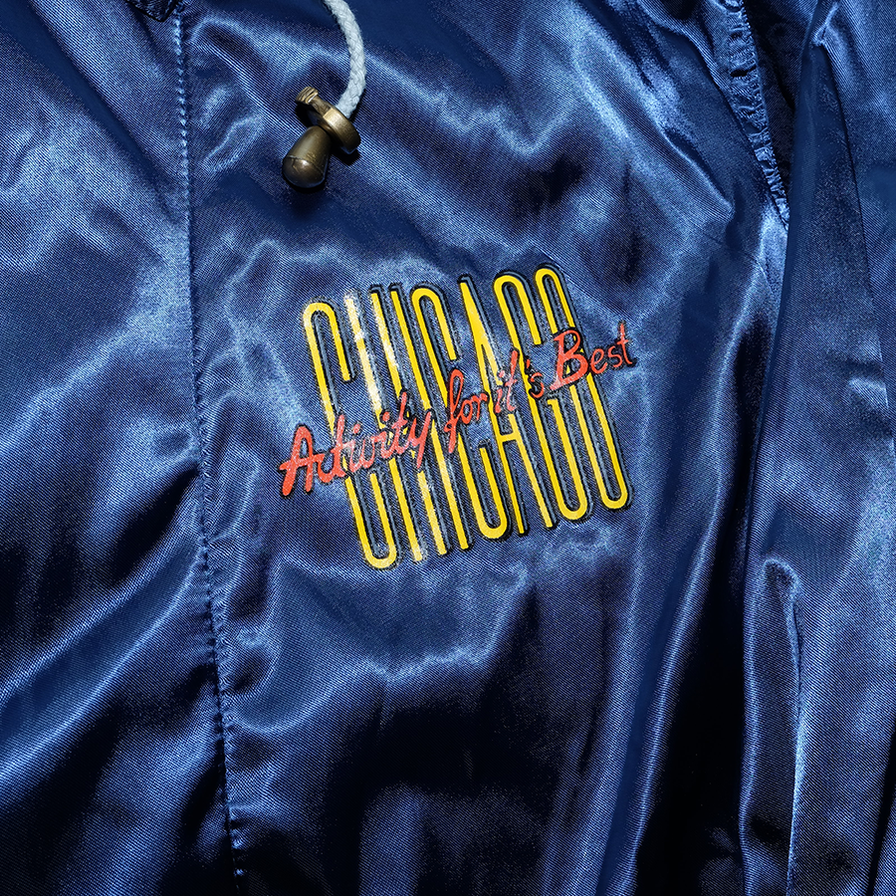 Vintage Chicago Satin Coach Jacket XLarge - Double Double Vintage