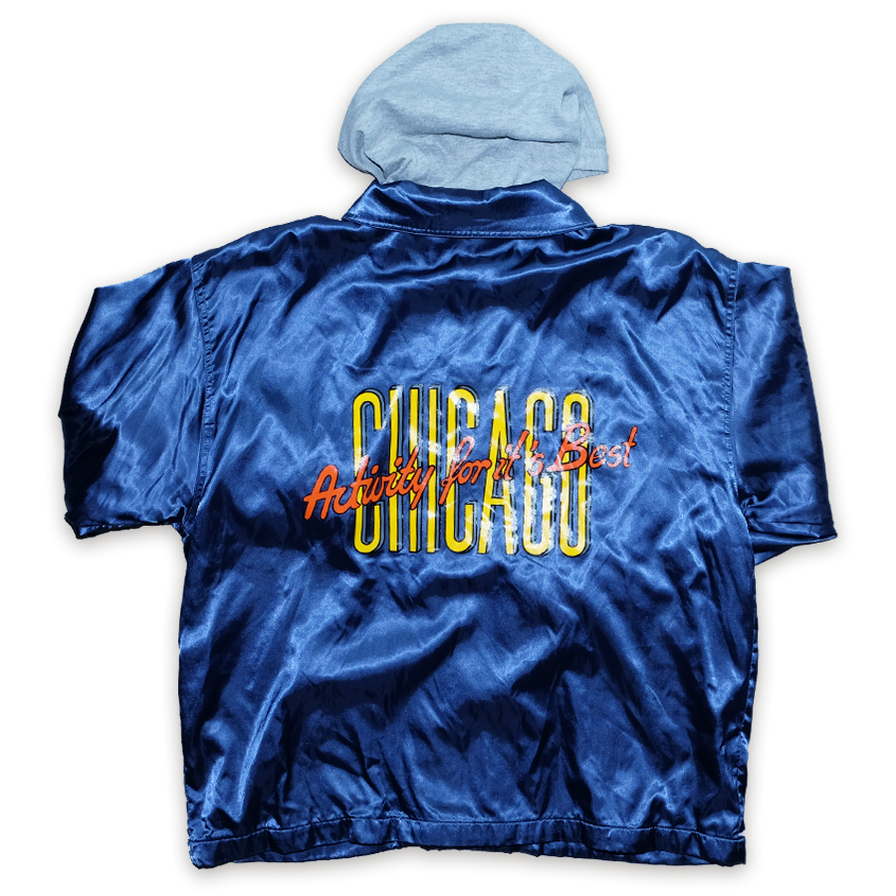 Vintage Chicago Satin Coach Jacket XLarge - Double Double Vintage