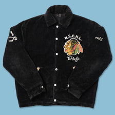 Vintage Chicago Blackhawks Padded Cord Jacket Medium