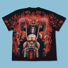 Vintage Skull Biker T-Shirt Medium / Large