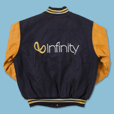 Vintage Infinity College Wool Leather Jacket Large