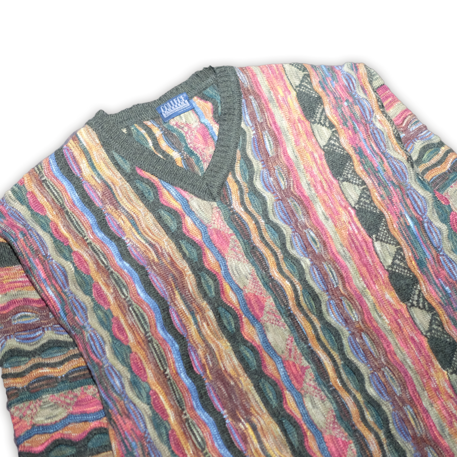 Vintage V-Neck Sweater Large - Double Double Vintage